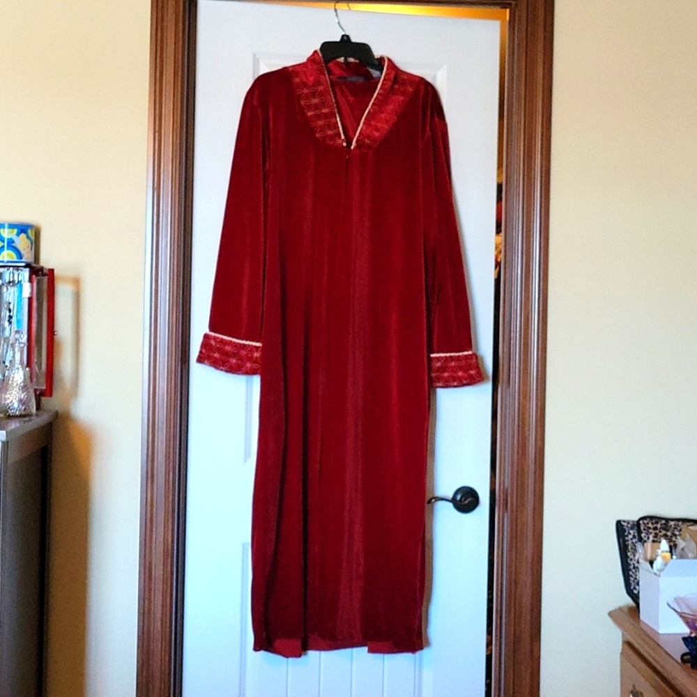 Velvet soft red robe